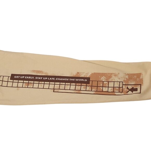 Dutch Bros Mens Long Sleeve T-Shirt Beige Medium "Its All Good" Graphic Tee - Picture 4 of 6